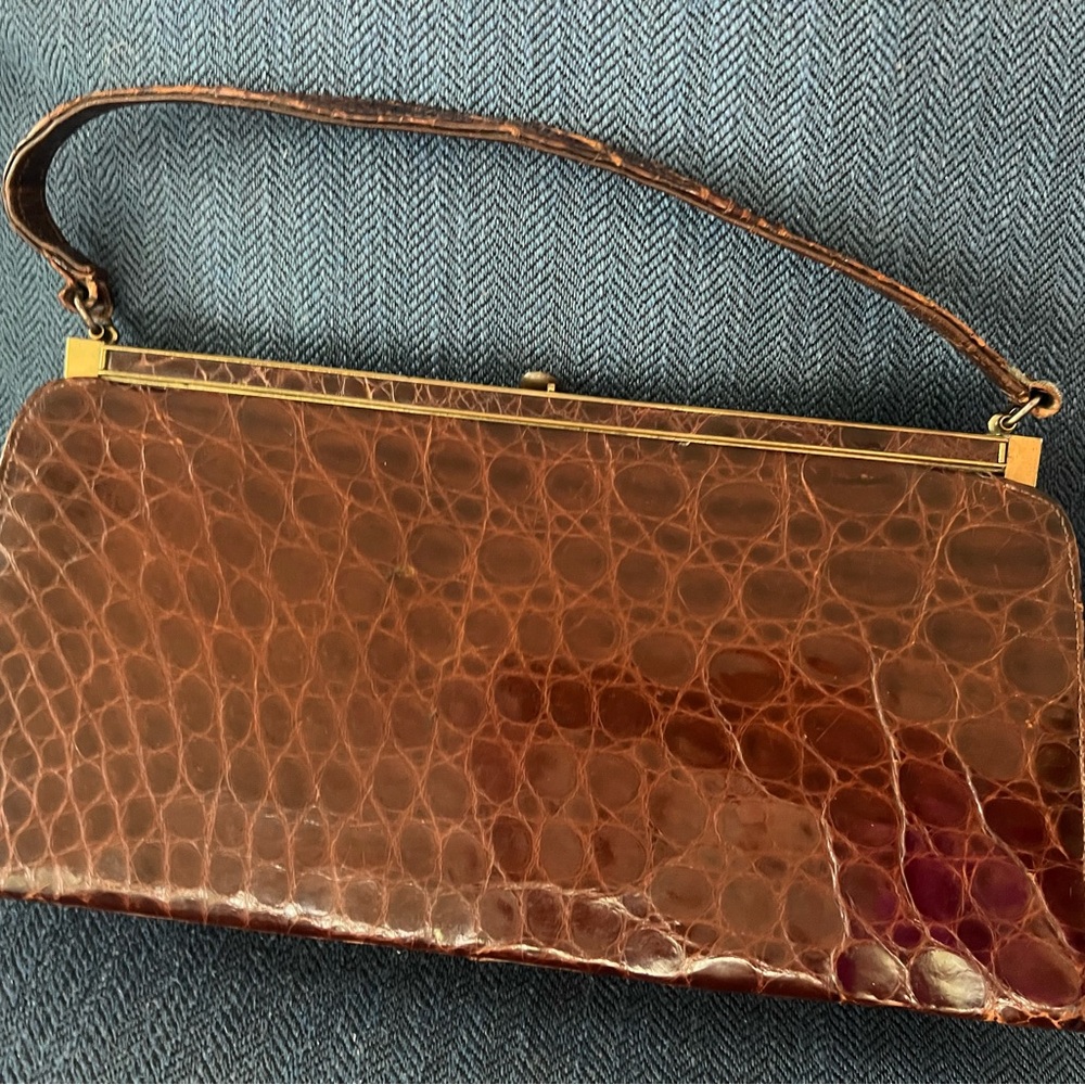 Vintage Sterling Alligator purse
